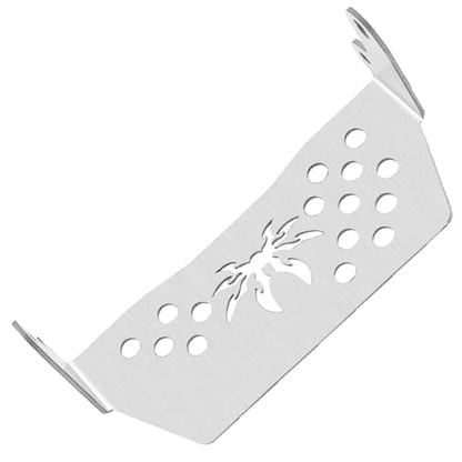 4Pieces ShareGoo Stainless Steel RC Skid Plate,RC Chassis Armor Protector Plate Protection Compatible with Axial SCX10-III AXI03007 1/10 RC Crawler Car