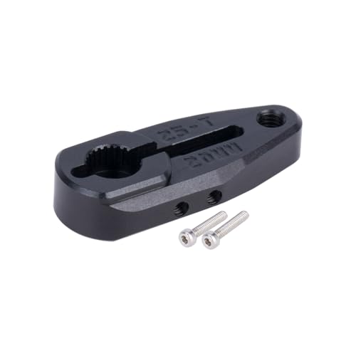 2Pcs 20MM 25T Servo Horn Arm VPS02412 for RC Car/Truck Option Hop-ups Parts (Black)