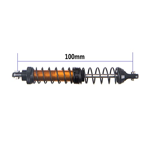 4Pcs ShareGoo Metal Shock Absorber 70/80/90/100/110/120mm Damper Compatible with Tamiya CC01 Traxxas TRX4 Axial SCX10 D90 D110 RR10 1/10 RC Crawler Car (100mm Hole Distance) - size: 100mm Hole Distance