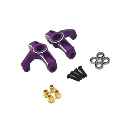 for JJRC C8803 for WLtoys for RIaarIo 1/14 1/12 Metal Steering Cup Bearing Kit Rc Crawler Car Truck for Buggy Upgrade Parts RC Steering Knuckles Cup(Purple) - size: Purple