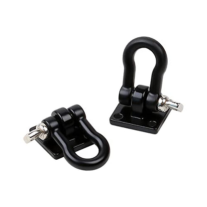 1:10 RC Crawler Metal Trailer Rescue Chain Tow Hooks Buckle Winch Shackles Accessory Compatible with 1/10 Scale RC Rock Crawler Axial SCX10 Tamiya CC01 D90 Car Truck Parts (Black Kit) - color: Black Kit