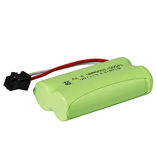 Blomiky 3.7V 1000mAh 2 Pack Lithium-ion Rechargeable Battery with SM-2P Plug and USB Cable for Remote Control Trucks / 813A Battery 2