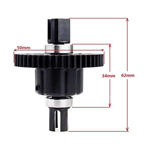 48T Center Differential Upgrades Part for SCT 1/8 RC Car Buggy Truck, RC Middle Differential Gear, ZD Racing 8474 Steel Spur Gear Slipper Clutch (48T) - size: 48T