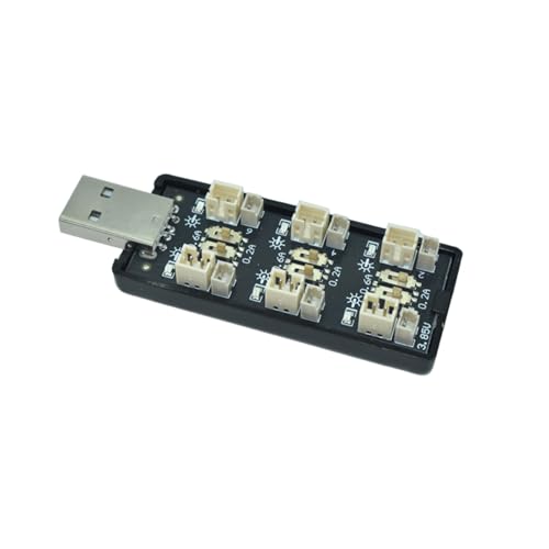 1S LiPo Battery USB Charger 3.8V/4.35V, 6-Channel LiHV High Voltage Charger for Tiny Whoop EMAX Tinyhawk Battery, DIY Projects, JST-PH2.0 and JST-1.25 Connectors