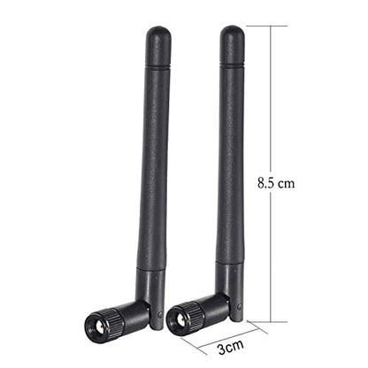 Bingfu Dual Band WiFi 2.4GHz 5GHz 5.8GHz 3dBi MIMO RP-SMA Male Bluetooth Antenna (2-Pack) for PC Computer WiFi Router Wireless Network Card USB Adapter Security IP Camera Video Surveillance Monitor - color: （RP-SMA Male）Antenna 2-Pack