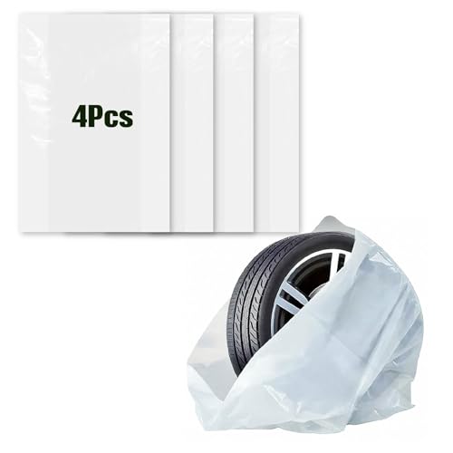 4-Pack tire Storage Bags, Waterproof Tire Covers for Storage & Transport, Tear-Resistant Dustproof Disposable Wheel Bags, Fits 13-20 Inch Spare Tires for Most Cars and Vehicles