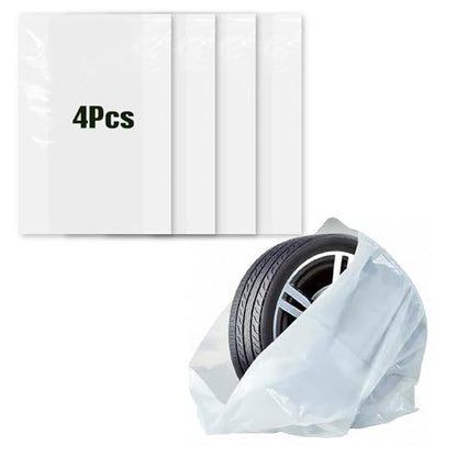 4-Pack tire Storage Bags, Waterproof Tire Covers for Storage & Transport, Tear-Resistant Dustproof Disposable Wheel Bags, Fits 13-20 Inch Spare Tires for Most Cars and Vehicles