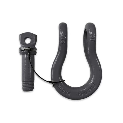 B'oh Spin Pin 3/4” Recovery Shackle | 10,000 lbs Capacity - High-Strength Carbon Steel with 7/8" Pin Recovery Gear Towing Accessories - Pin Style : Screw, Gun Gray - color: Gun Gray