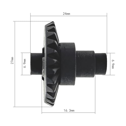 Overdrive Bevel Gear Set 27T/8T for 1/10 RC Crawlers, Differential Gear Compatible with Axial AR44 / AR45 & Capra Currie F9 Axles - size: 27/8T