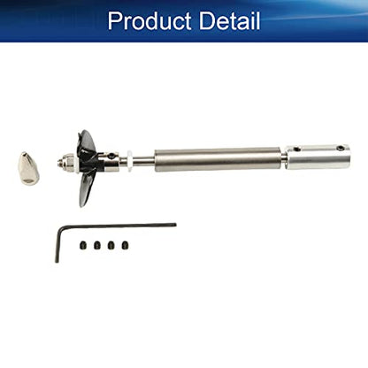 RC Boat Drive Shaft Kit for 5mm Motor Shaft, L10cm Shaft, L5cm Sleeve | D36mm Propeller with Coupling Joint - size: 5.00MM