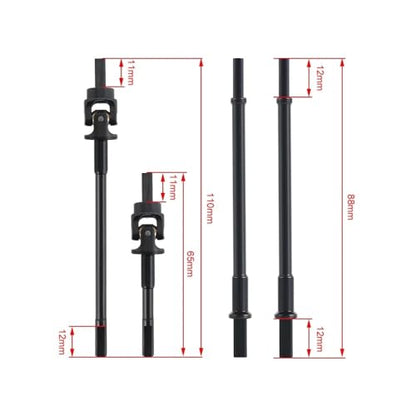 COMODO RC Crawler Drive Shaft 1/10 Scale AR45P Universal Joint Straight Shaft Compatible with III AR45 Portal Axle Models(for Rear AXLE) - color: For Rear Axle