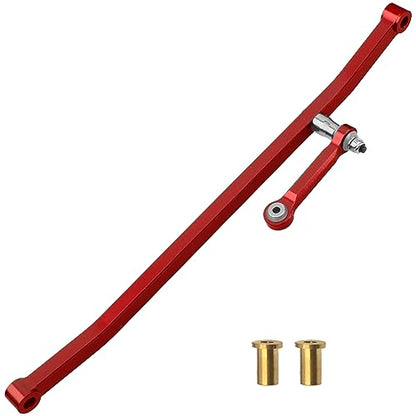 ShareGoo Metal Front Steering Linkage Set Steering Tie Rod #LOS241030 Compatible with 1/8 Losi LMT Soild Axle 4WD RC Monster Truck (Red) - color: Red