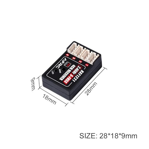 RXF1221 2.4GHz 4CH Micro Receiver Compatible with Futaba S-FHSS/TM-FH RF Module Control System 14SG, 10J, 8J, 6J, 4GRS, 4PX, 7PX, 4PV, 3PV Remote Control
