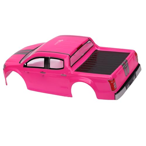 JTLB RC Truck Body Shell, Universal PVC 1/10 Scale Remote Control Car Body Shell with Clear Pattern Design, for 26cm Wheelbase RC Truck (Pink) - color: Pink