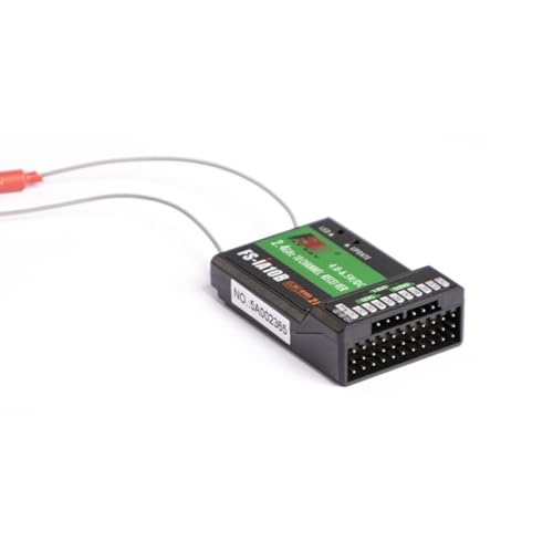 JeeFly RC Receiver FS-iA10B 10-Channel 2.4GHz Remote Control Receiver with iBus/PPM Dual Antenna AFHDS2 Compatible with FS-i6/i6S/i10 Transmitters for RC Drones, Airplanes & Helicopters