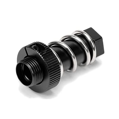 Aluminum Servo Saver Tube with Clamping Nut for Arrma 1/8 Kraton 6s Senton Talion Typhon 1/7 Infraction Mojave Upgrade Parts(Black) - color: Black