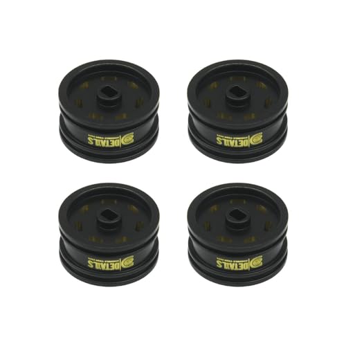 Brass 0.7" Wheel and Brass/Offset and 0.7‘’ Wheel Tire with Foam for SCX30 Cars Upgrade Parts 4pcs/Set (Brass 0.7" Wheel Offset) - color: Brass 0.7" Wheel Offset