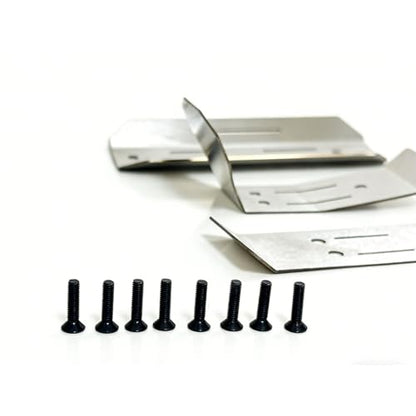 Stainless Steel Chassis Guard Skid Plate for 1/16 Mini Maxx 4WD RTR Brushless Monster Truck, Compatible with Traxxas 107154-1, RC Upgrade Protection Parts