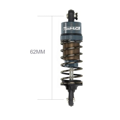 62MM Oil Shock Absorbers Upgrade Compatible with 1/10 RC Cars | Fits Tamiya TT-01/02 / Losi 1/10 / Hyper Go - Oil Damper Upgrade - Gray - color: Gray