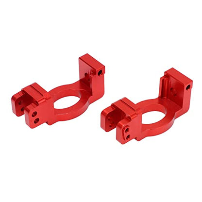 Metal C Hub Carrier Caster Blocks C Shaped Wheel Seat Base Set High Performance RC Car Upgrade Parts for 1/6 Shredder Model Durable Aluminum Alloy Construction (Red) - color: Red
