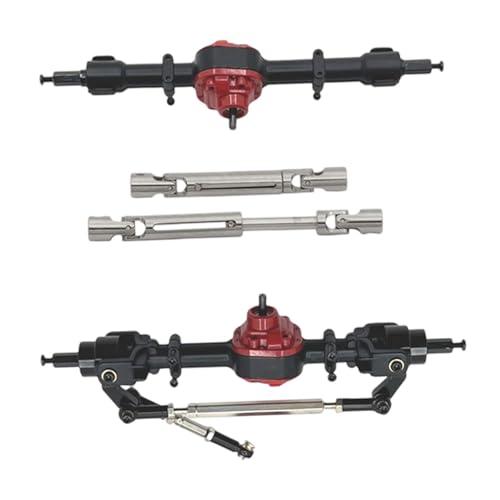 Colaxi Metal Front Rear Axles Set for 1/12 Scale RC Crawler, MN82 MN82T MN82S MN82Pro LC79 Upgrade Drive Shafts, Black - color: Black