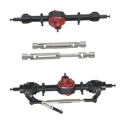 Colaxi Metal Front Rear Axles Set for 1/12 Scale RC Crawler, MN82 MN82T MN82S MN82Pro LC79 Upgrade Drive Shafts, Black - color: Black