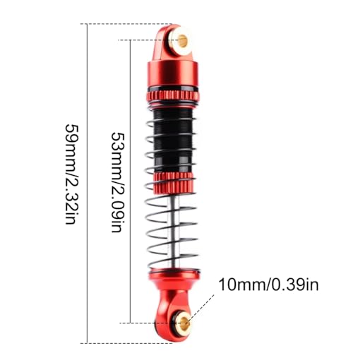 Compatible with Redcat for Ascent 1/18 RC Crawler Upgrade Replacement Parts 53mm Aluminum Threaded Shock Absorbers Rc Parts