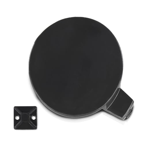 LQI Front Bumper Tow Hook Cover Cap Fit Tesla Model 3 2017-2023 | 146070100B, 108417300E Black Plastic - size: Front | Fit Tesla Model 3 2017-2023