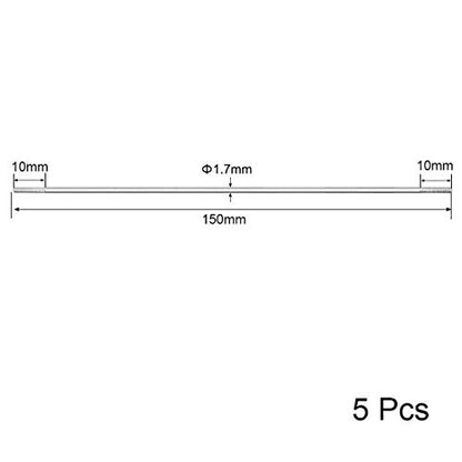 uxcell M2x150mm Pushrod Connector Stainless Steel Rod Linkage,for RC Boat,Car,Airplane,Helicopter,5pcs - size: M2x150mm