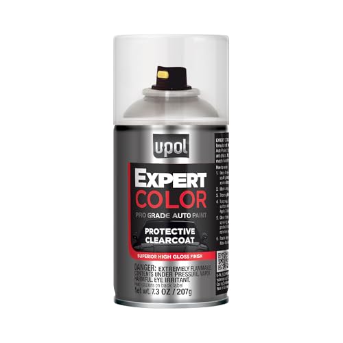 U-POL Expert Color Protective Clearcoat, Automotive Clearcoat Spray Paint, Professional Grade, Easy-To-Use, Clear