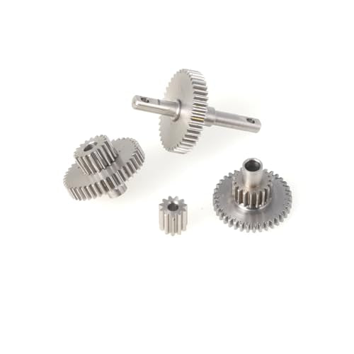 LCX Racing 1/18th RC Crawler Car Stainless Steel Transmission Gearbox Gears Set for TRX4M, Upgrades Parts Accessories (16.6:1)