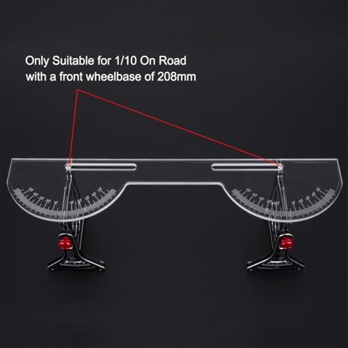 Aluminum Multi-Functional 1/10 RC On Road Car Alignment Tool Set– Camber/Toe/Slip Angle Gauge, Suspension Tuning Setup Gauge, Ultimate Suspension & Steering Adjustment Tool (Red Set with Wrench) - color: Red Set With Wrench