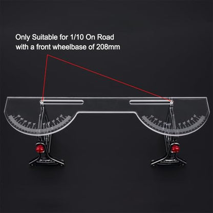Aluminum Multi-Functional 1/10 RC On Road Car Alignment Tool Set– Camber/Toe/Slip Angle Gauge, Suspension Tuning Setup Gauge, Ultimate Suspension & Steering Adjustment Tool (Red Set with Wrench) - color: Red Set With Wrench