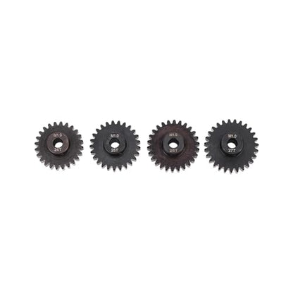 4PCS M1 5mm Shaft Hole 24T 25T 26T 27T Steel Pinion Motor Gear Compatible with 1/8 RC Car Brushed Brushless Motor