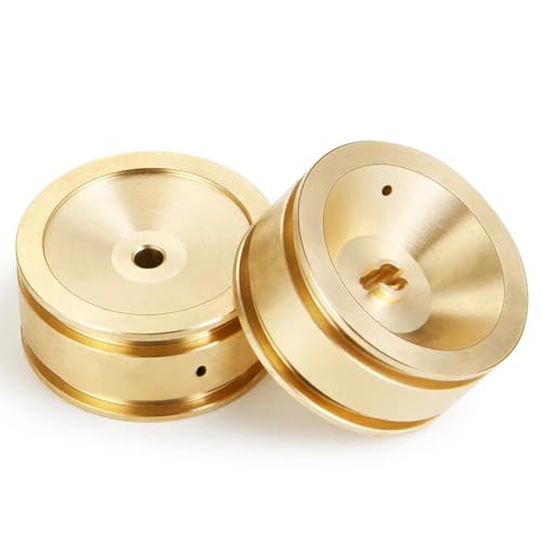 Rc Accessories for Axial for SCX24 for Deadbolt C10 for Wrangler for Gladiator for Bronco 1/24 2Pcs Brass Wheel Rims RC Car Model Truck Parts