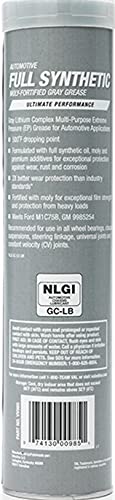 Valvoline Moly-Fortified Gray Full Synthetic Grease 14.1 OZ Cartridge - size: 14.1 OZ Cartridge