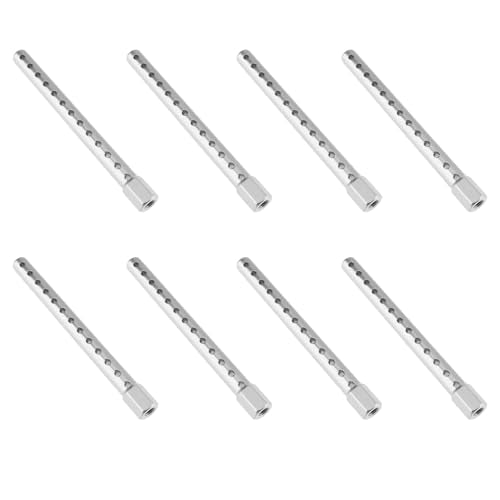 OTOTEC 8pcs Road Racing Cars Body Posts Aluminum 102037 Fits RC 1:10 Road Racing Cars Upgrade Silver - color: Silver