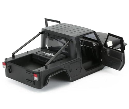 1/10 RC Pickup Body Shell Kit Unassembled - 313mm Wheelbase Wrangler Pickup Body,for RC Crawler Axial SCX10 SCX10 II 90046 DIY (Yellow) - color: Yellow
