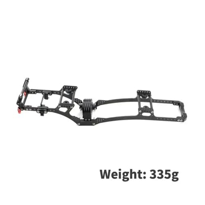 Rc Frame Chassis Parts For Axial For SCX10 1/10 Carbon Fiber For LCG Chassis Kit Frame Rail Skid Plate Gearbox Bumper Set RC Crawler Car DIY Replacement