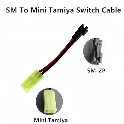 SM2P to XT30 and SM2P to Mini Tamiya and SM-2P to Deans T Plug Convert Connector Adapter Cable with 16awg Silicone Wire for RC FPV Drone Car Boat
