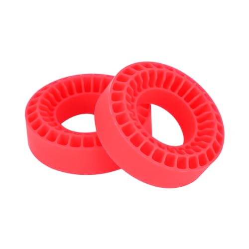 1.0 tire inserts, silicone inserts 1.0 Silicone Rubber Tire Inserts for RC TRX4M SCX24 Fcx24 Ax24 1/18 1/24 RC Crawler Wheels Tire Foam Fill Kit for OD 58-63mm (Red) - color: Red