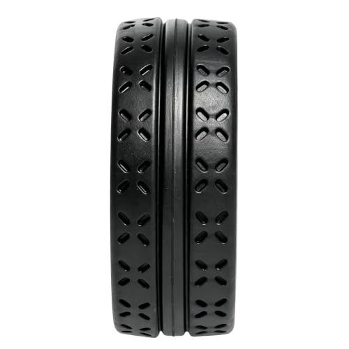 OD 70mm 1/10 RC Rally Racing Street Tires and Hard Plastic Wheels 12mm Hex for MJXRC 10304 Tamiya TT01 TT02 XV02 XV01 TA06 HPI KYOSHO PTG2 1:10 Scale On Road Drift Touring Car 4PCS (Black) - color: Black