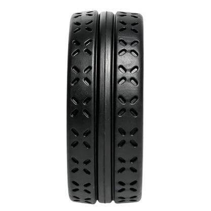 OD 70mm 1/10 RC Rally Racing Street Tires and Hard Plastic Wheels 12mm Hex for MJXRC 10304 Tamiya TT01 TT02 XV02 XV01 TA06 HPI KYOSHO PTG2 1:10 Scale On Road Drift Touring Car 4PCS (Black) - color: Black