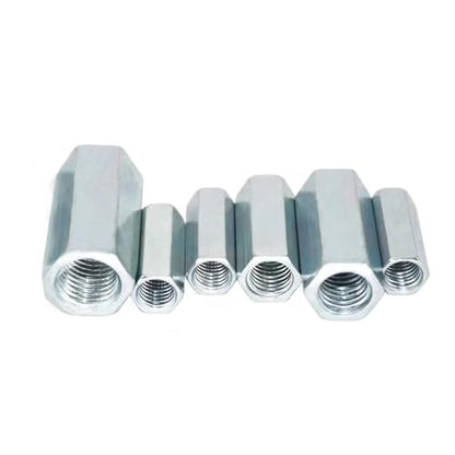 M6-1.0 x 18mm Long Rod Metric Hex Coupling Galvanized Carbon Steel Hex Threaded Rod Coupler for Furniture, Electronic, Industrial 15 Pcs - size: M6-1.0x18mm（15 Pcs）