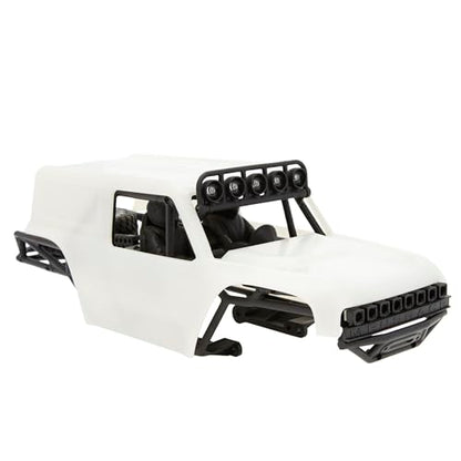 MEUS Racing MB18 TRX4M Body & Chassis Kit for Traxxas TRX4M Defender Bronco K10 F150 High Trail 1/18 RC Crawler Upgrades Parts (White) - color: White