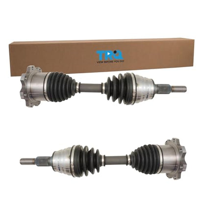 TRQ Front Driver and Passenger Side CV Axle Shaft Assembly Set for 2011-2014 Chevrolet Silverado 2500 HD Silverado 3500 HD GMC Sierra 2500 HD Sierra 3500 HD - style: CSA64117
