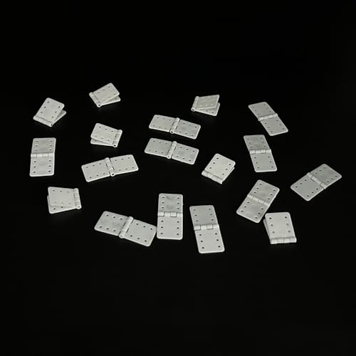 25PCS RC Airplane Pinned Nylon Hinges for RC Plane Replacement Parts Fixed Wing Model Airplane Loose-Leaf (Small 12X24mm) - style: Small 12X24mm