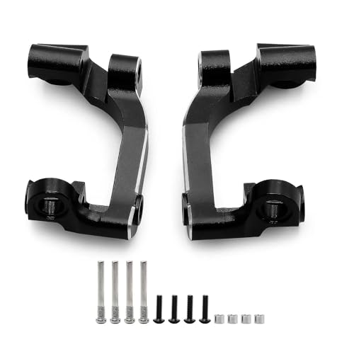 7075 Aluminum C-Hubs for Traxxas 1/16 Mini Maxx & Mini Slash 4X4 Replace 10732 High Strength Lightweight Steering Knuckle Black - color: Black