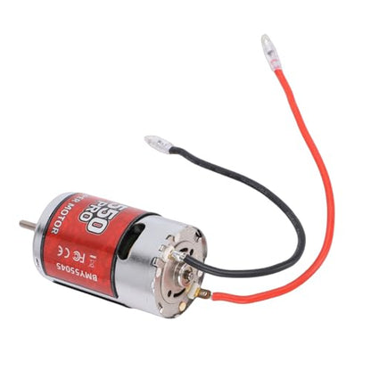 550 Brushed Motor 550 45T Brush Motor Universal RC Crawler Highspeed with Stainless Steel Housing, Suitable for RC Cars and Boat