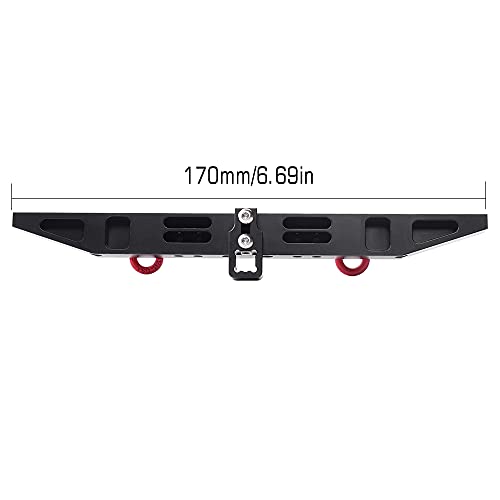 INJORA RC Rear Bumper with RC Metal Trailer Hitch for 1/10 TRX-4 TRX4 Car
